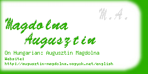 magdolna augusztin business card